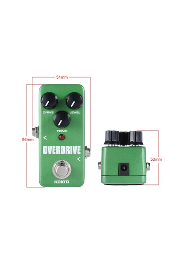 Ruicoo Kokko Fod3 Mini Gitar Efek Pedalı - Doğal Tüp Overdrive Sesi, Renkli Ton Ayarlama, True Bypass, Aluminyum Kasa