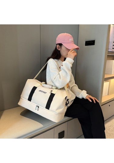 Seyahat Çantası Büyük Kapasiteli Biniş Çantası Islak Ve Kuru Ayrılmış Ayakkabı Çantası Fuşya