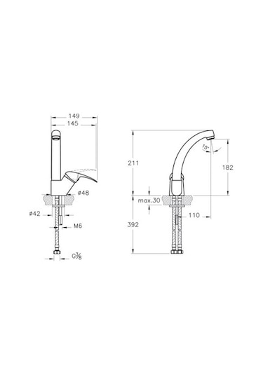 Punto Figo A41190 Lavabo Bataryası Döner Borulu A41190