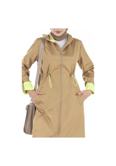Sevitli Neon Trençkot-camel-2446-camel Camel