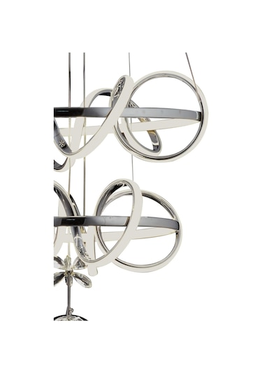 Kuzey Çift Katlı Krom Kumandalı Ve Dimerli Beyaz, Sarı, Gün Işığı Ledli Avize Sb-ld-450 Krom