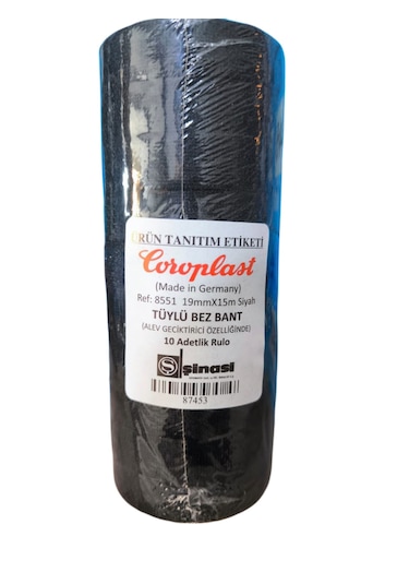 Coroplast Tüylü Bez Bant 19 Mm X15 Mt 8 Adet 8 Adet