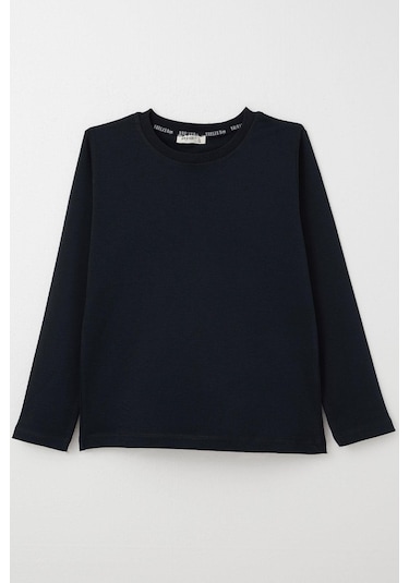 Breeze Erkek Çocuk Uzun Kollu Tişört Basic 5-14 Yaş, Lacivert Lacivert