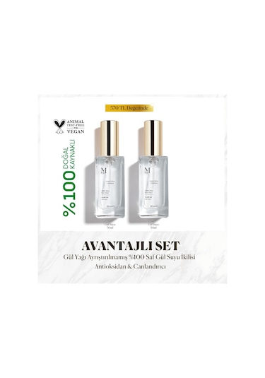 Misbahçe Limited Edition Saf Gül Suyu 50 Ml 2'li Set