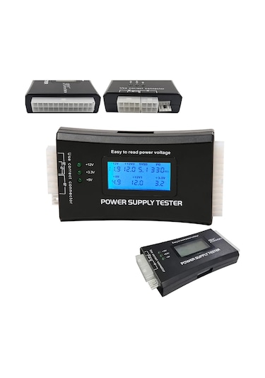 Power Suply Test Cihazı Dijital Lcd Ekran Pc 20/24 Pin