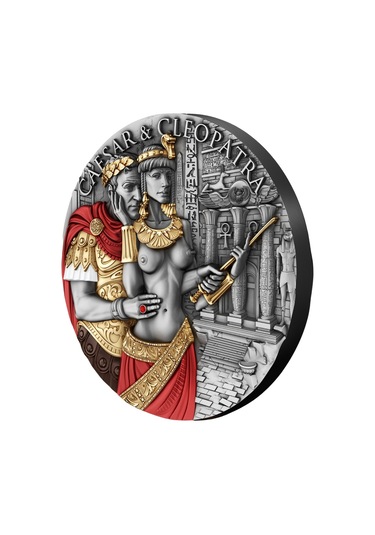 AgaKulche Sezar ve Kleopatra Gümüş Sikke Coin