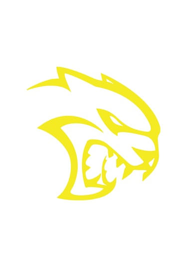 Kaplan Araba Sticker 17x17 Cm Sarı