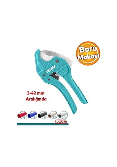 Total Pprc Profesyonel Plastik Tesisat Borusu Boru Kesme Makası 3-42 Mm Çelik Tht534216