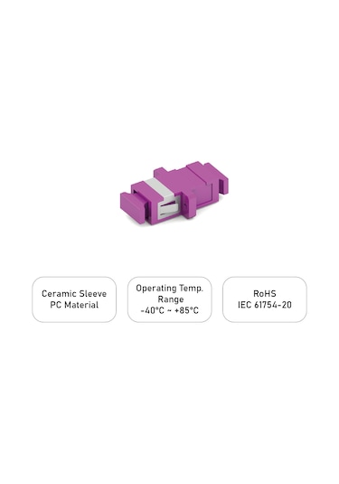 Alfafonet Sc/pc Simpleks Multimode Om4 Fiber Optik Adaptör 1 Paket - 25 Adet