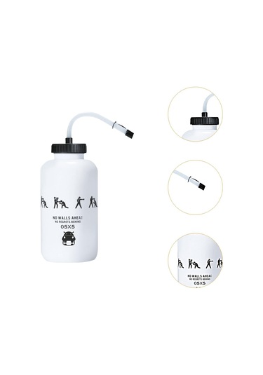 Suntek Spor Su Şişesi 1l Sızdırmaz Sıkma Kadınlar Erkekler Beyaz