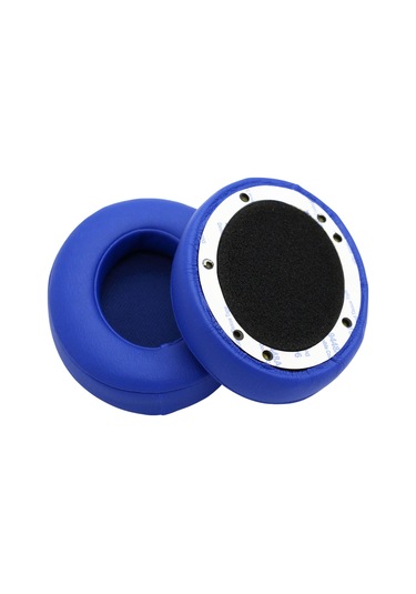 Youtek Beats Studio 2/3 İçin Yerine Konulabilir Kulaklık Küllüğü - Protein Deri + Hafıza Köpüğü - Mavi Mavi