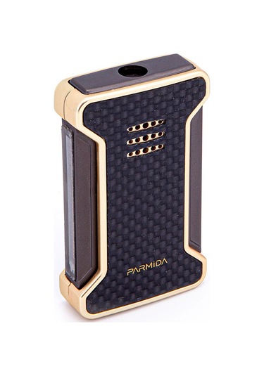 Tek Torch Pürmüz Karbon Desenli Gold Puro Çakmağı