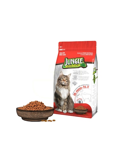 Jungle Kuzu Etli Yetişkin Kedi Maması 500 G