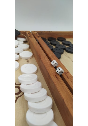 Simya Figür Kartal Tavla Akça Kaplama El Yapımı