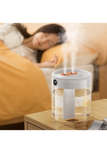 Ezere K15 Işıklı Led Ekranlı Humidifier Araç Ev Hava Nemlendirme Cihazı