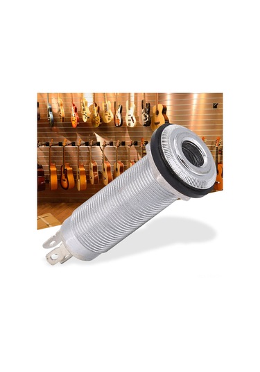 Hfambition Elektro Gitar Ve Bas İçin Gürültü Azaltıcı, 6.35mm 1/4" Çıkış Jak, Kaliteli Metal, Kolay Kurulum Gümüş