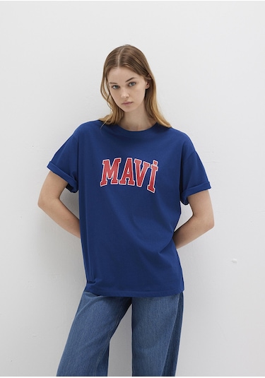 Mavi - Mavi Logo Baskılı Lacivert Tişört 1600843-82625 Lacivert