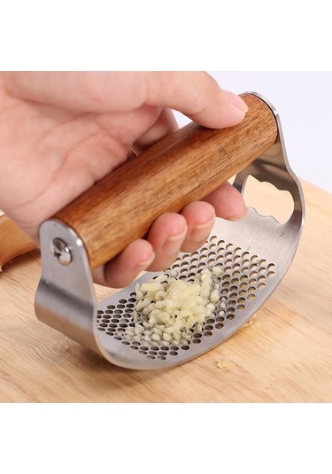 Wondernest Sarımsak Sarımsak Rocker, Rocker Paslanmaz Jialan Çelik Basın Ax Gümüş