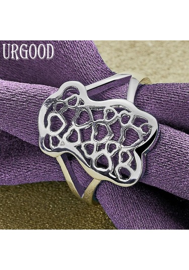 925 Ayar Gümüş Moda Desen Yüzük Güzel Hediye Düğün Takı 9