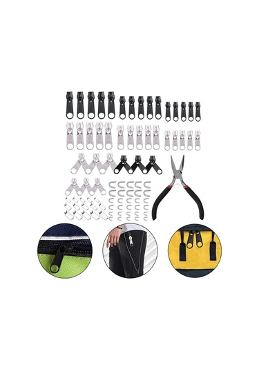 Suntek Kot Ceketler Sırt Çantaları Için Fermuar Kurulum Penseli Fermuar Tamir Takımı 85 Adet