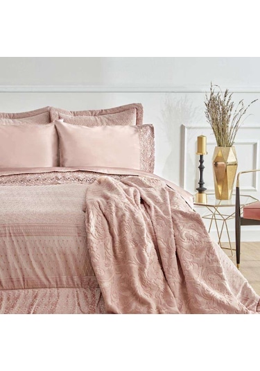 Karaca Home Anita Saten 8 Parça Çeyiz Seti Rose Gold