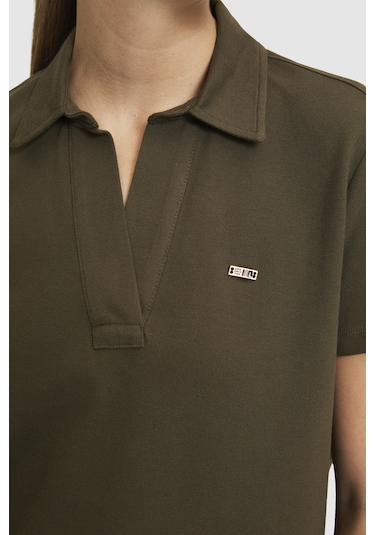 U.S. Polo Assn. U.s. Polo Assn. Kadın Koyu Haki Tişört Basic 50323447-vr111