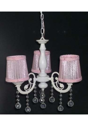 Pembe Başlıklı 3 Lü Avize