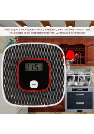 Lemestar Akıllı Sesli Uyarılı Karbonmonoksit Dedektörü - Elektrokimyasal Sensörlü, Pil İle Çalışan Piller Dahil Değil