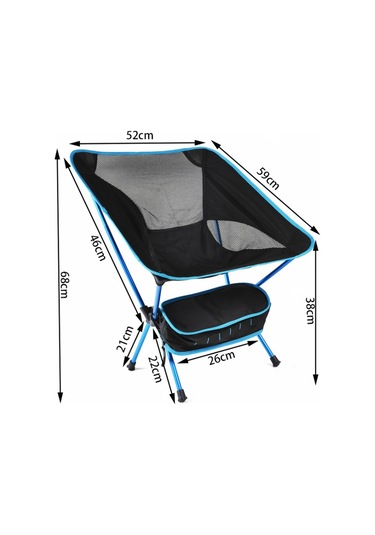 Açık Kamp Salonu Plaj Portatif Katlanır Sandalye Gök Mavisi , Boyut:katlanır Sandalye Mavi