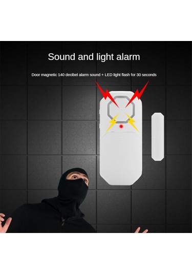 Anjiexun Kablosuz Kapı Ve Pencere Alarmı 140db Uzaktan Kapı Manyetik Alarmı