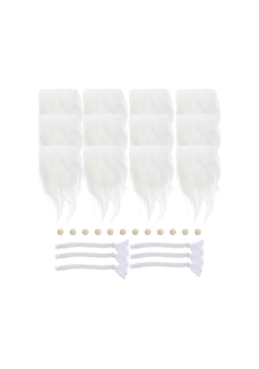 1 Set Dekoratif Cüce Sakal Örgüsü Kendin Yap Yapay Cüce Yapımı Malzemesi Kendin Yap Malzemeleribeyaz