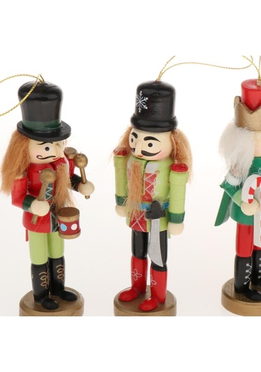 Homyl 5 Adet Geleneksel Fındıkkıran Asker Oyuncak Süs Renkli