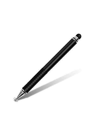 Ximistore9 Metal Kapasitif Kalem: Çift Uçlu Dokunmatik, Şeffaf Disk Uç, Çizim-ofis-oyun İçin Evrensel Uyumlu Siyah
