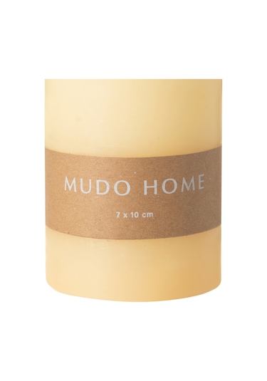 Mudo Home Sütun Mum Krem 7x10cm 696123