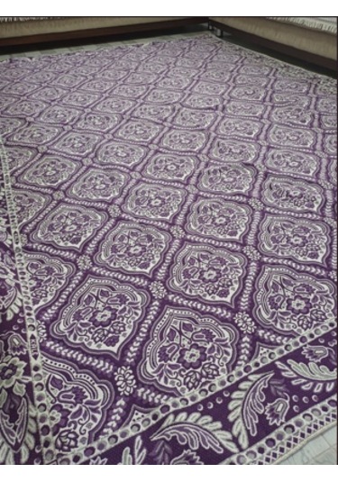 Savan Dokuma Halı Örtüsü 6m² 200 300 Kale Lila2 Lila