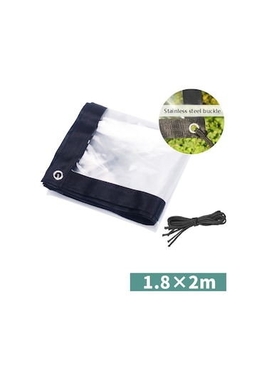 Sones Balkon Pencereleri Şeffaf Yağmur Geçirmez Kumaş Bitkiler Yalıtım Anti-kuş Kalın Ön Cam, Özellikler: 2x1.8m Yumuşak Cam