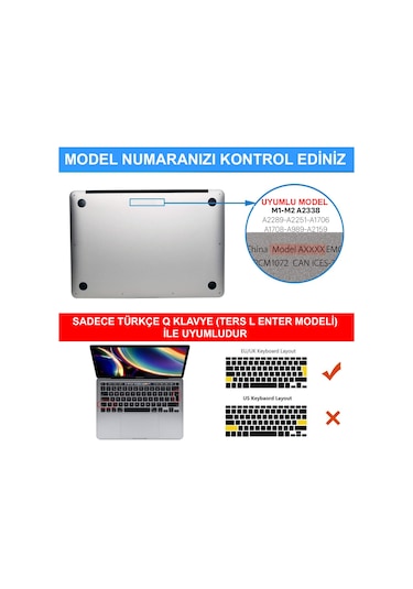 NovStrap Apple Uyumlu MacBook Pro M1 M2 Çip 13.3" A2338 ile Kılıf Cream Hard Shell Rubber Kapak