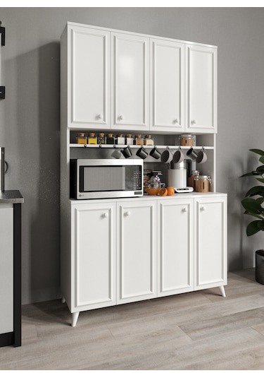 Stella Country Kahve Köşesi Beyaz, Erzak Dolabı, Kiler Dolabı