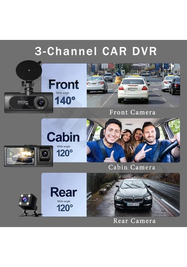 Wifi Dash Cam Arabalar Için 1080p Araba Kamerası Wifi Video Kaydedici 2/3 Kanallı Araba Dvr X01-no Wıfı-2cam None