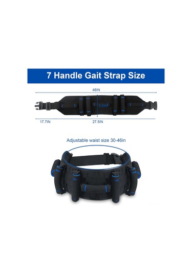 Yifomall Yaşlılar İçin Rehabilitasyon Yardımcı Bel Kemeri, 7 Sponge Kanca İle Çok Açıdan Tutuş, Kalın Dayanıklı Dış Katman, Kayma Önleyici İçi Kıvrımlı Bağ, Hızlı Bağlanıp Çıkar, Yürüyüşe Kolay Destek