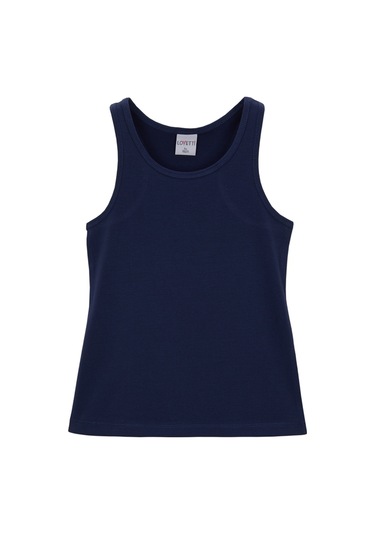 Lovetti Koyu Lacivert Kız Çocuk Düz Basıc Yüzücü Atlet Koyu Lacivert