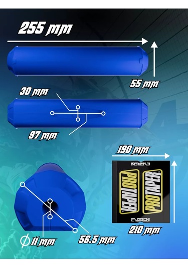 Krıstal Shop Protaper Pitbike Motosiklet Enduro İçin Direksiyon Yastığı 163304185