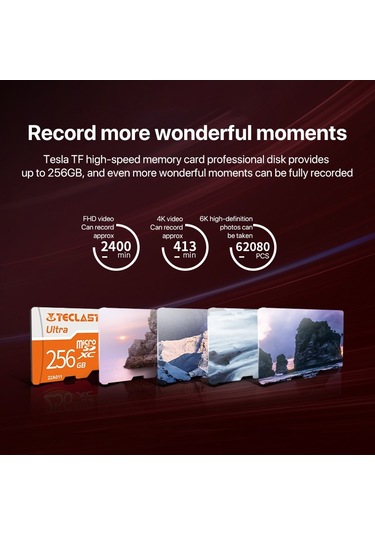 Sones Teclast U3 Ultra Yüksek Hızlı Tf Kart / Micro Sd Kart, Bellek: 64 Gb