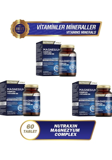 Nutraxin Magnesium Complex Vitamin B6 3 x 60 Tablet