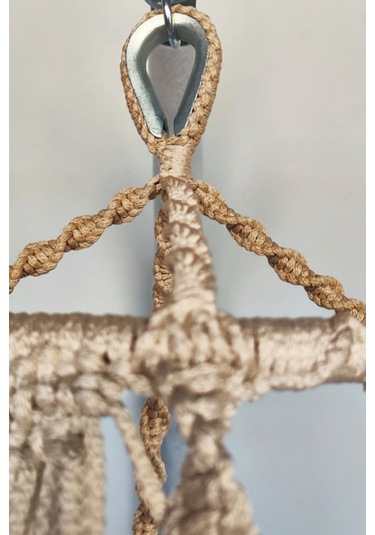 Tek Kişilik Makrome El Örgüsü Salıncak Mis38001bejm Sadece Salıncak + Minder Bej