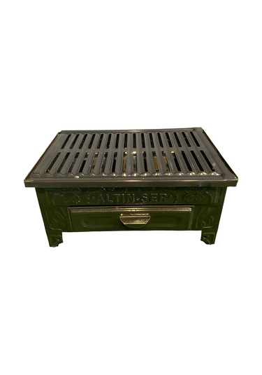 Emaye Boyalı Mangal Kırmızı - Siyah