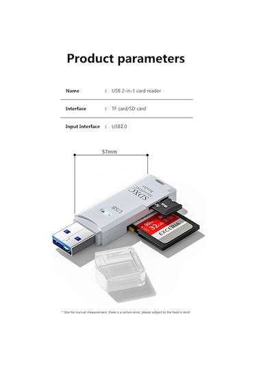2in1 Usb 3.0 Micro Sd Hafıza Kartı - Tf Kart Okuyucu Hub Adaptör