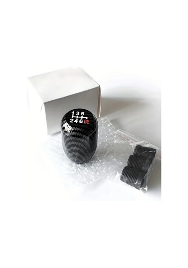 Chuangyinshop Karbon 6 İleri Alaşım Vites Topuzu Manuel Otomatik Şanzımanlar İçin Siyah