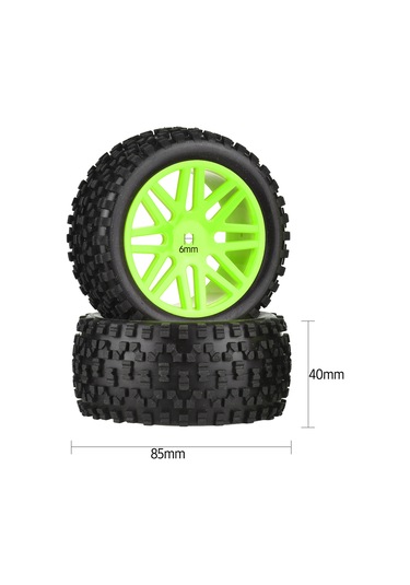 Maiyame 1:10 Ölçekli 4x4 Suv İçin 85mm Yeşil Kauçuk Lastikler, Jantlı, Yüksek Tutku, Engelleri Kolayca Aşar