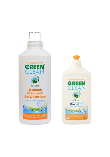 U Green Clean Jel Bulaşık Makinesi Deterjanı 1 L + Parlatıcısı 500 ML